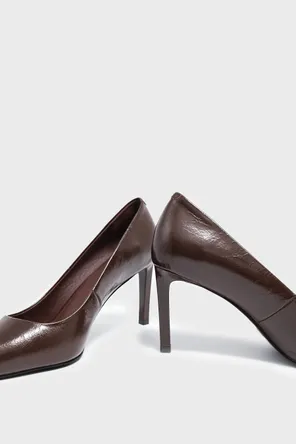 Туфли в кофейном оттенке с фактурной кожи Twofeet фото 2