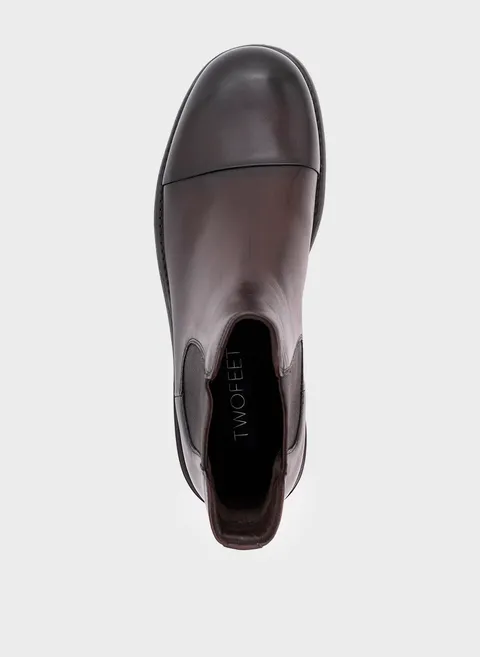 Челси из гладкой кожи в оттенке сигаро Twofeet фото 7