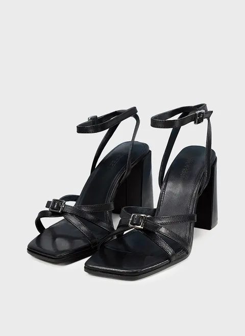Босоножки с устойчивым каблуком и квадратным мыском Twofeet фото 4