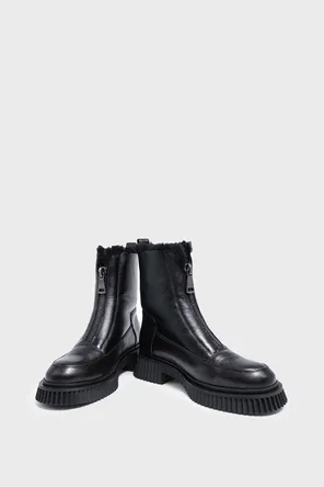 Ботинки из мягкой кожи с акцентной молнией Twofeet фото 2