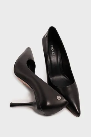 Туфли с акцентным каблуком и металлической деталью Twofeet фото 3