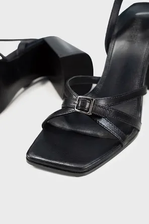 Босоножки с устойчивым каблуком и квадратным мыском Twofeet фото 2