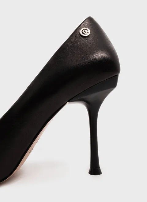 Туфли с акцентным каблуком и металлической деталью Twofeet фото 8