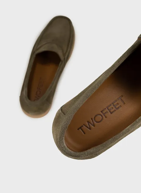 Лоферы в цвете хаки Twofeet фото 2