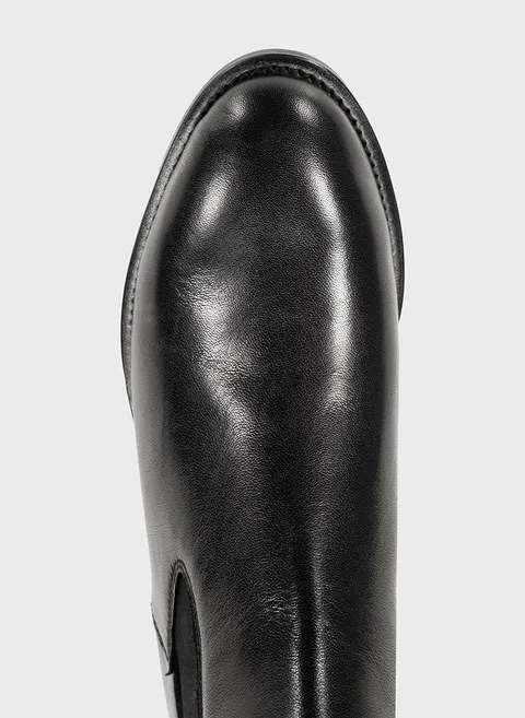 Ботинки CHEL из черной кожи с эластичными вставками Twofeet фото 8