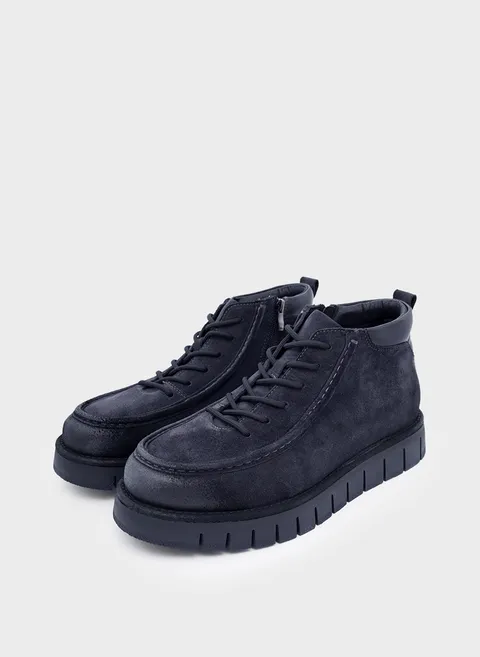 Ботинки кеды из замши с рельефной подошвой Twofeet фото 4