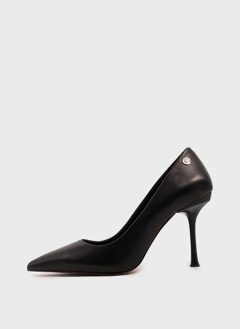 Туфли с акцентным каблуком и металлической деталью Twofeet фото 1