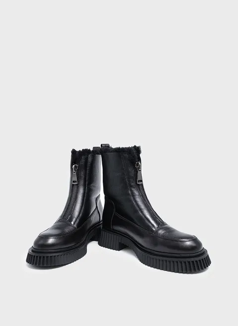 Ботинки из мягкой кожи с акцентной молнией Twofeet фото 2