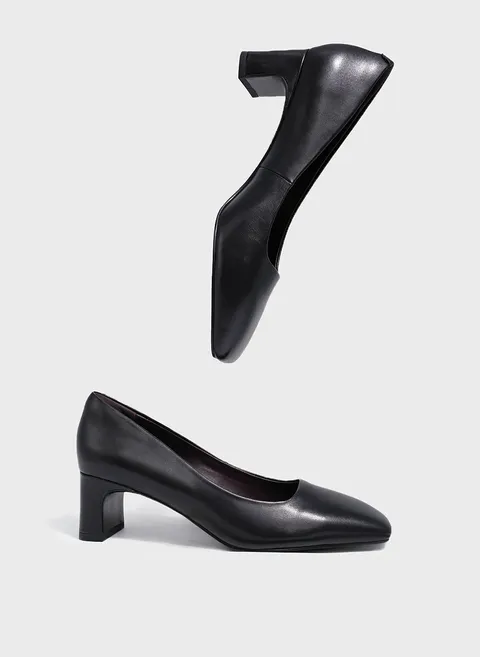 Туфли на устойчивом каблуке из гладкой кожи Twofeet фото 2