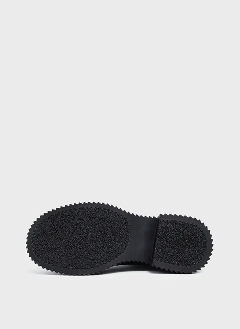 Ботинки из комбинированной кожи с геометричной рельефной подошвой Twofeet фото 7
