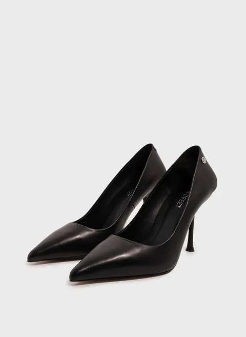 Туфли с акцентным каблуком и металлической деталью Twofeet фото 6