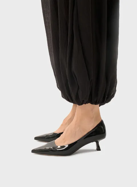 Туфли кожаные глянцевые с лаконичным каблуком Twofeet фото 4