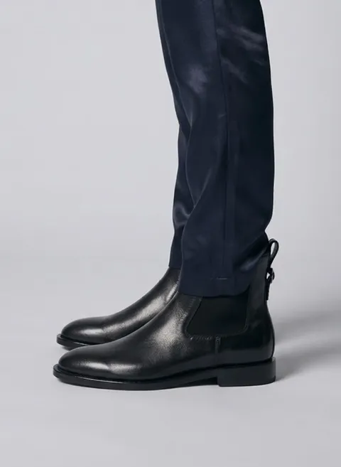 Ботинки CHEL из черной кожи с эластичными вставками Twofeet фото 5