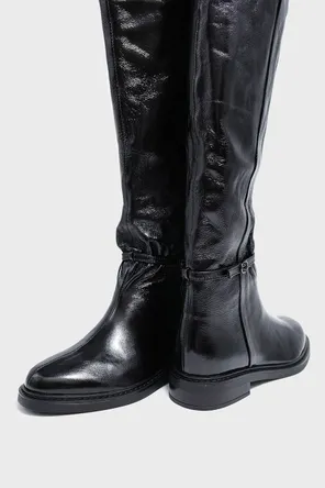 Сапоги с эффектным ремешком из лакированной кожи Twofeet фото 2