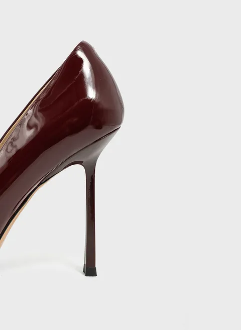 Туфли из лаковой кожи в оттенке бургунди Twofeet фото 8