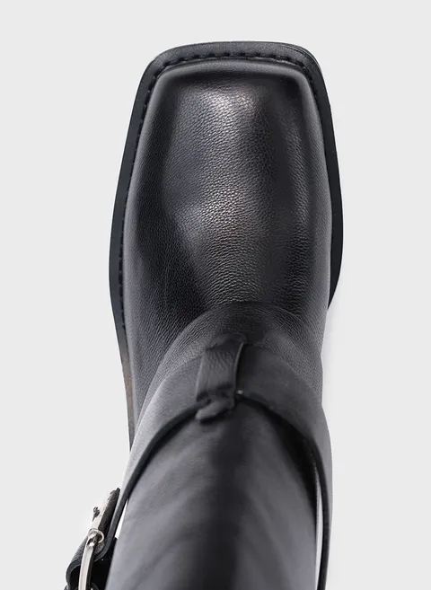 Ботинки из кожи с эффектным геометрическим носком Twofeet фото 8