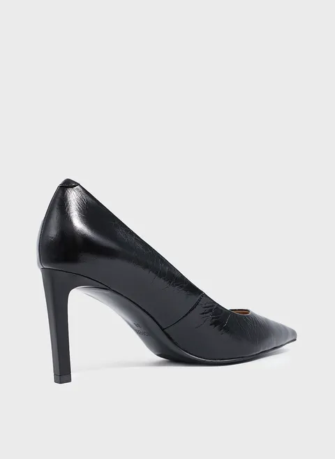 Туфли с геометрическим каблуком из фактурной кожи Twofeet фото 6