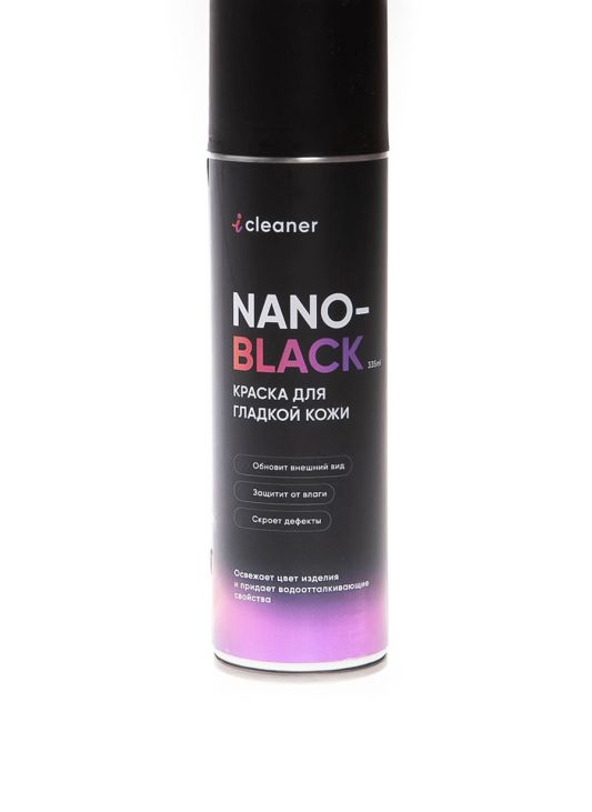 Краска для гладкой кожи Nano-Black 335 ml. icleaner