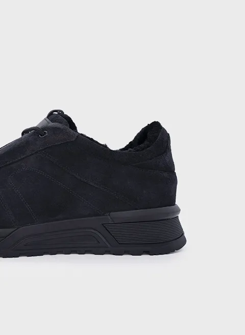 Кроссовки с меховой отделкой в оттенке navy Twofeet фото 8