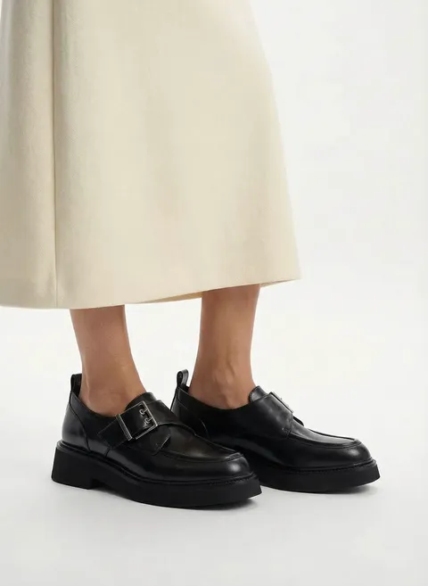 Лоферы из гладкой кожи с декоративным ремешком Twofeet фото 5