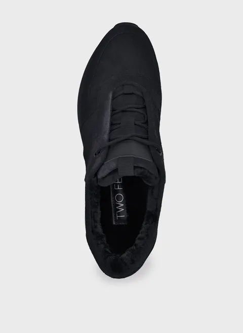 Кроссовки с меховой отделкой в оттенке navy Twofeet фото 7