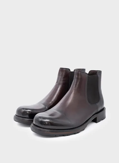 Челси из гладкой кожи в оттенке сигаро Twofeet фото 4