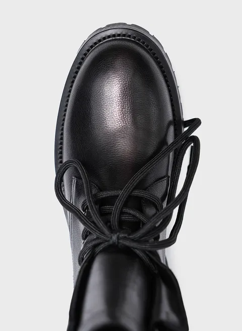 Ботинки на шнуровке из текстурной кожи Twofeet фото 8