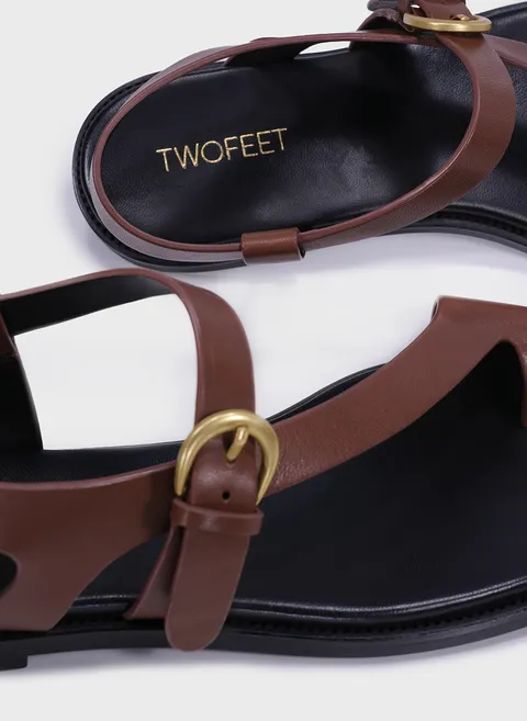 Сандалии с тонкими ремешками и контрастной подошвой Twofeet фото 2