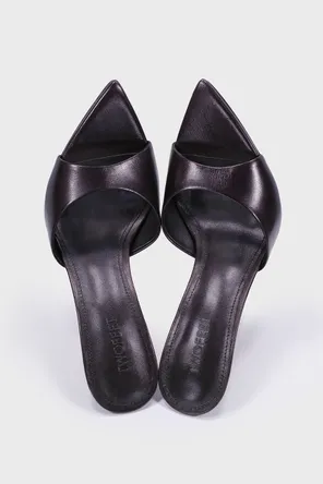 Мюли в лаконичном дизайне кофейного цвета Twofeet фото 2