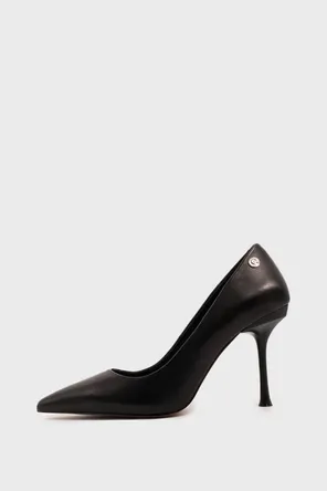 Туфли с акцентным каблуком и металлической деталью Twofeet фото 1